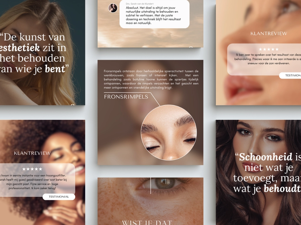 Social Media posts Sarah Aesthetics