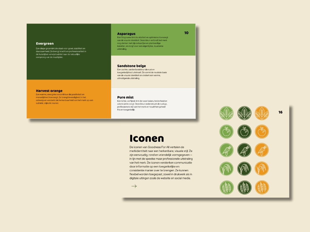 Kleurenpalet & iconen Goodness